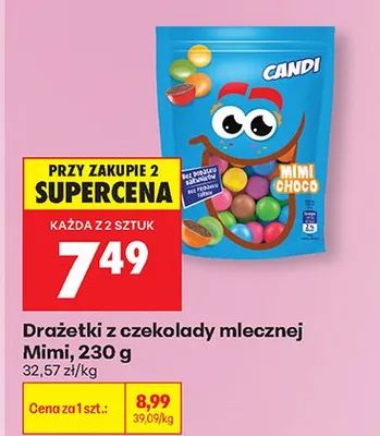 Drażetki z czekolady mlecznej Mimi promocja w Biedronka