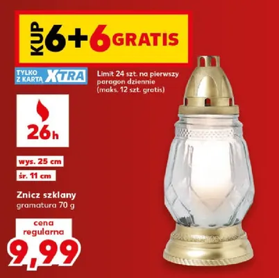 Znicz szklany promocja w Kaufland