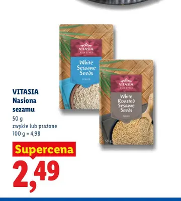 Nasiona sezamu zwykłe Vitasia promocja w Lidl