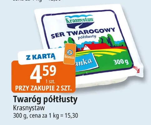 Twaróg półtłusty Krasnystaw promocja w Leclerc