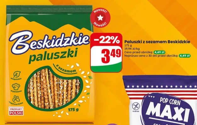 Paluszki z sezamem Beskidzkie promocja w Dino