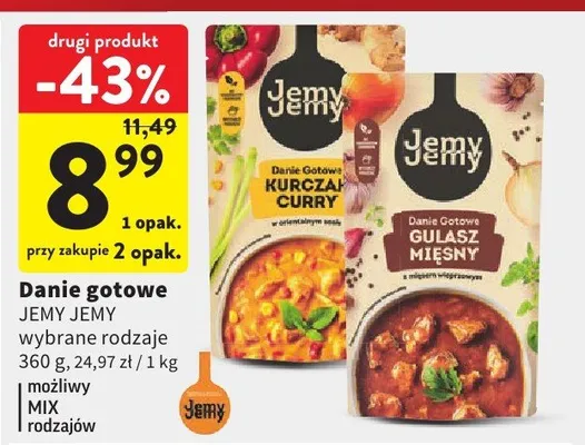 Danie gotowe Jemy Jemy wybrane rodzaje promocja w Intermarche