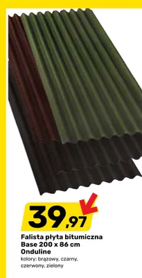Falista płyta bitumiczna Onduline Base brązowa 200x86 cm promocja w Bricomarche