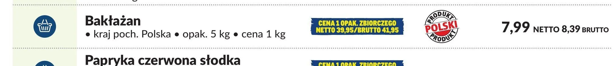 Bakłażan promocja w Makro