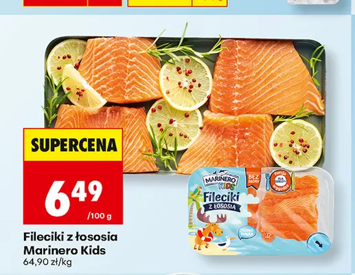 Fileciki z łososia Marinero Kids promocja w Biedronka