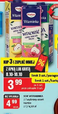 Sok Vitaminka Hortex promocja w Chorten