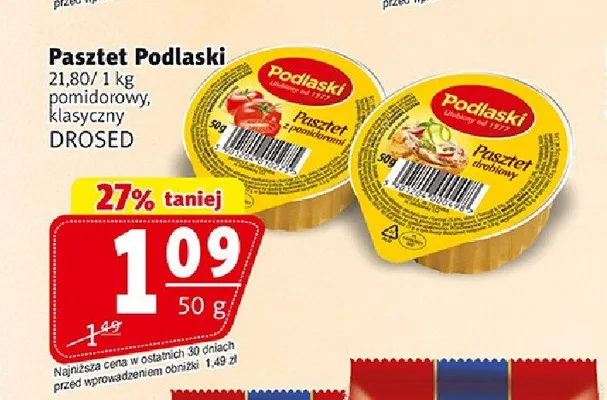 Pasztet Podlaski pomidorowy Drosed promocja w Prim Market