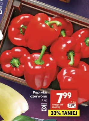 Papryka czerwona promocja w Delikatesy Centrum