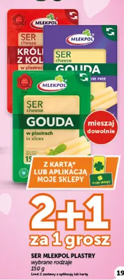 Ser gouda w plastrach Mlekpol promocja w Euro Sklep