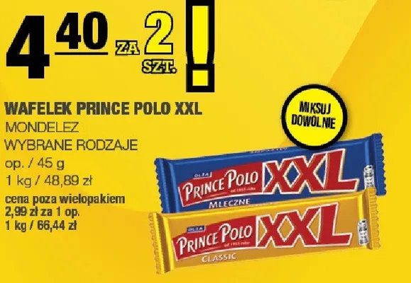 Wafelek prince polo xxl promocja w SPAR