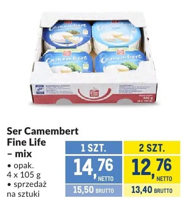 Ser Camembert Fine Life mix promocja w Makro