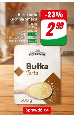 Bułka tarta Kuchnia Smaku promocja w Dino