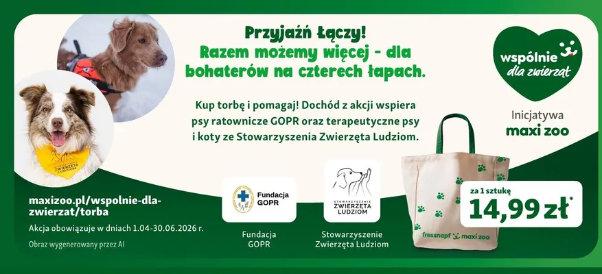 Torba bawełniana Maxi Zoo promocja w MAXI ZOO