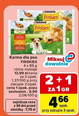 Karma dla psa różne rodzaje promocja w Carrefour Market