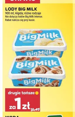 Lody Big Milk promocja w Stokrotka