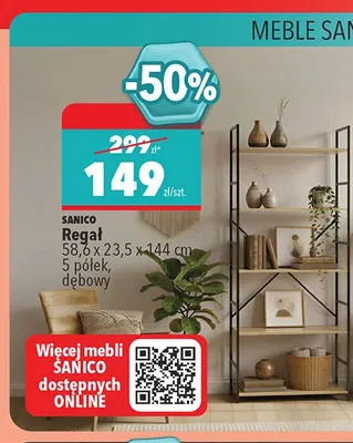 Regał Sanico promocja w Biedronka