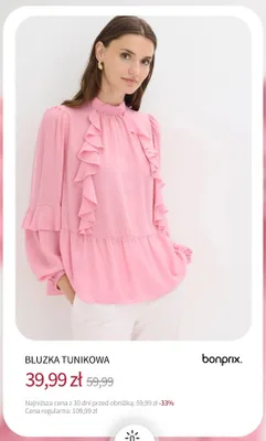 Bluzka tunikowa Bonprix promocja w bonprix