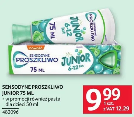 Pasta Sensodyne Proszklivo Junior 75 ml promocja w Selgros