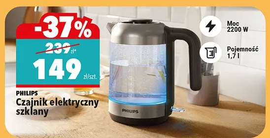 Czajnik elektryczny szklany promocja w Biedronka