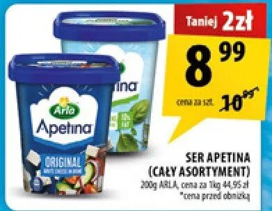 Ser Apetina (cały asortyment) promocja w Arhelan