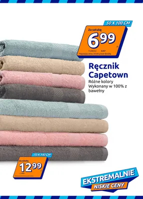 Ręcznik Capetown 50x100 cm promocja w Action