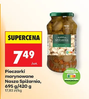 Pieczarki marynowane promocja w Biedronka