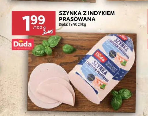 Szynka z indykiem prasowana Duda promocja w Stokrotka