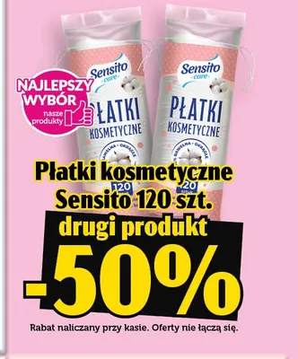 Płatki kosmetyczne Sensito promocja w TOPAZ