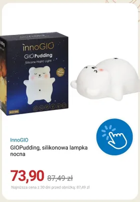 Silikonowa lampka nocna InnoGIO GIOPudding promocja w Smyk