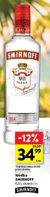 Wódka Smirnoff promocja w Intermarche