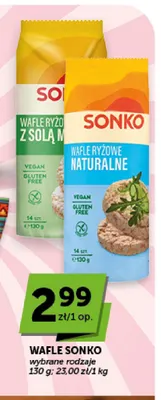 Wafle ryżowe z solą morską Sonko promocja w Euro Sklep