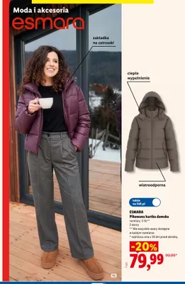 Pikowana kurtka damska Esmara promocja w Lidl
