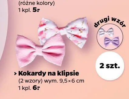 Kokardy na klipsie promocja w Netto