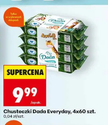 Chusteczki Dada Everyday 4-pak 60szt. promocja w Biedronka