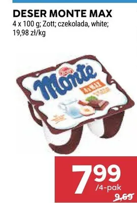 Deser Monte MAX Zott czekolada promocja w Stokrotka