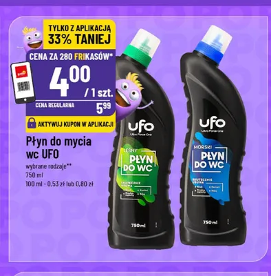 Płyn do mycia wc UFO Leśny promocja w POLOmarket