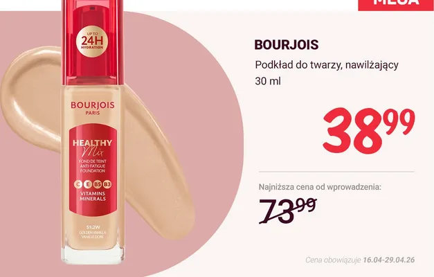 Podkład do twarzy nawilżający Healthy Mix promocja w Rossmann