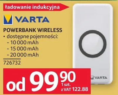 Powerbank wireless VARTA promocja w Selgros