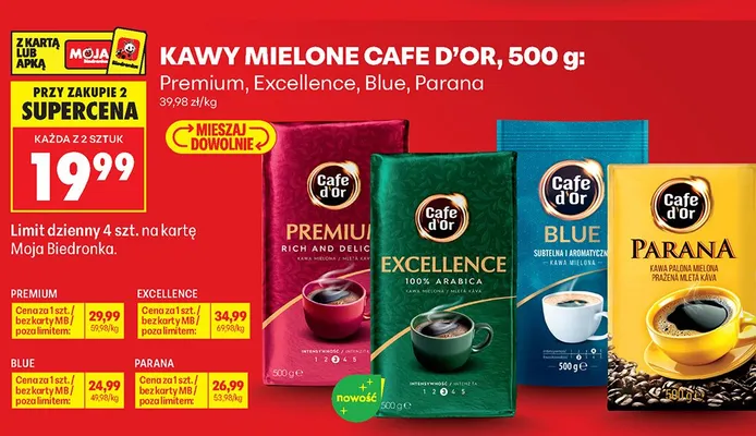 Kawa mielona Cafe D'Or Excellence promocja w Biedronka