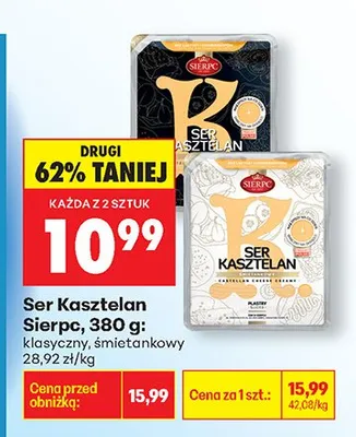 Ser kasztelan klasyczny Sierpc promocja w Biedronka
