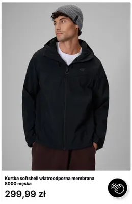 Kurtka softshell wiatroodporna membrana 8000 męska 4F promocja w 4F