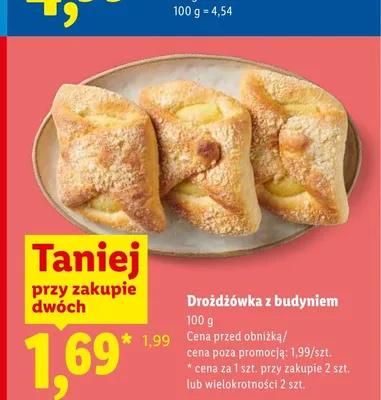 Drożdżówka z budyniem promocja w Lidl