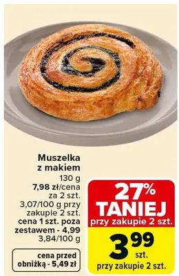 Muszelka z makiem promocja w Carrefour
