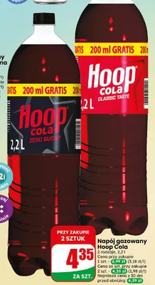 Napój gazowany Hoop Cola Classic Taste promocja w Dino