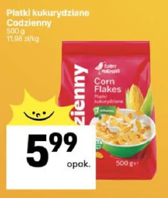 Płatki kukurydziane promocja w Delikatesy Centrum