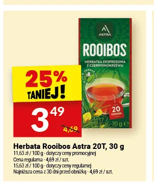 Herbata Rooibos Astra promocja w Twój Market