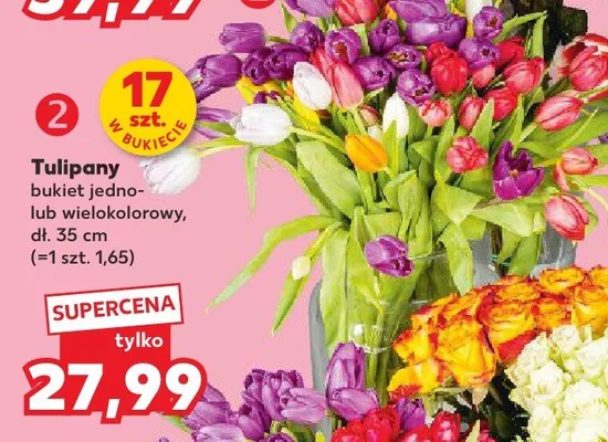 Tulipany bukiet jedno- lub wielokolorowy promocja w Kaufland