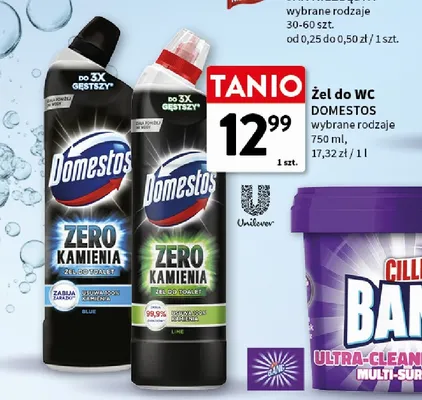 Żel do WC Domestos Zero Kamienia Blue promocja w Intermarche