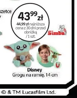 Grogu na ramię Disney 14cm promocja w Empik