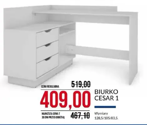 Biurko Cesar 1 promocja w Abra Meble